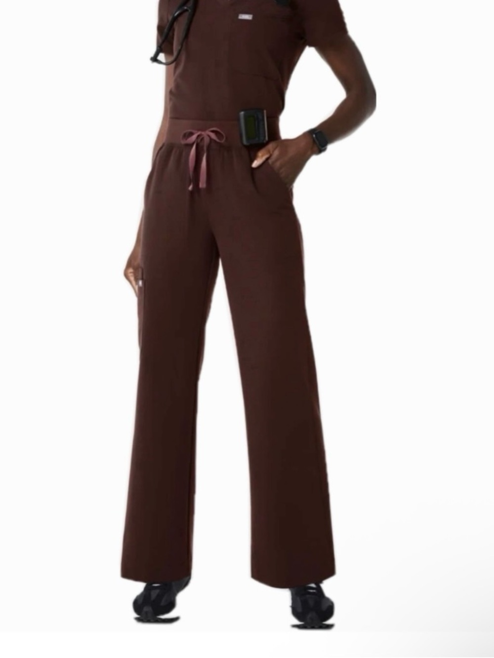 Figs Espresso Women's Scrub Pants (Isabel Wide Leg) XXST